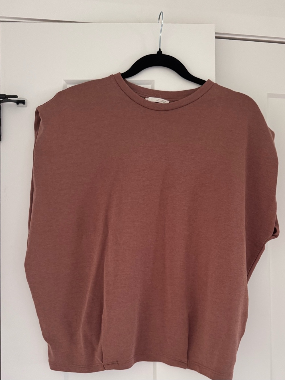 Zara Oversized Dolman Sleeve Top – Rust – Size M